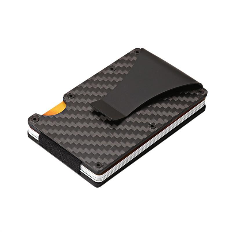 Carbon fiber RFID Credit card Wallet for Men