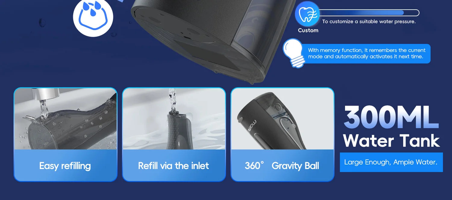 Dental Floss Portable Cordless F18 Oral Irrigator