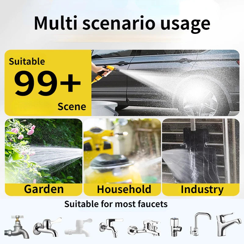 Telescopic Water Pipe with High-pressure Nozzle Car Washing Tool