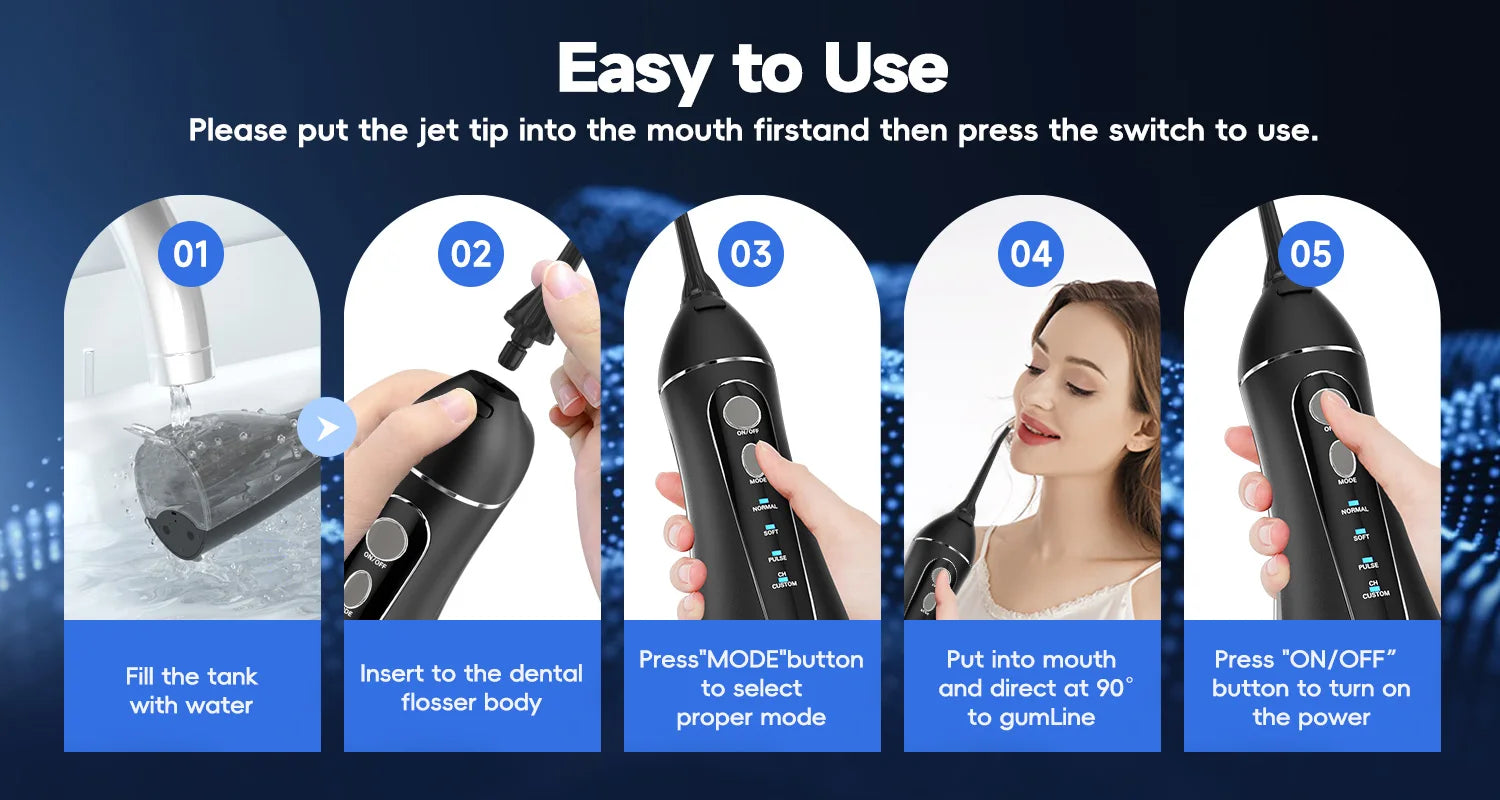 Dental Floss Portable Cordless F18 Oral Irrigator
