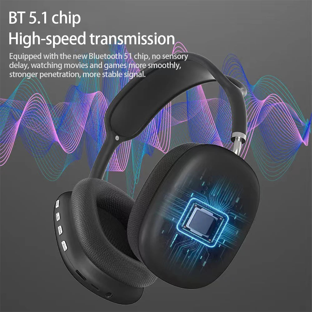 P9 Wireless Bluetooth Gaming Wireless Headphones with Noise Cancelling Mic